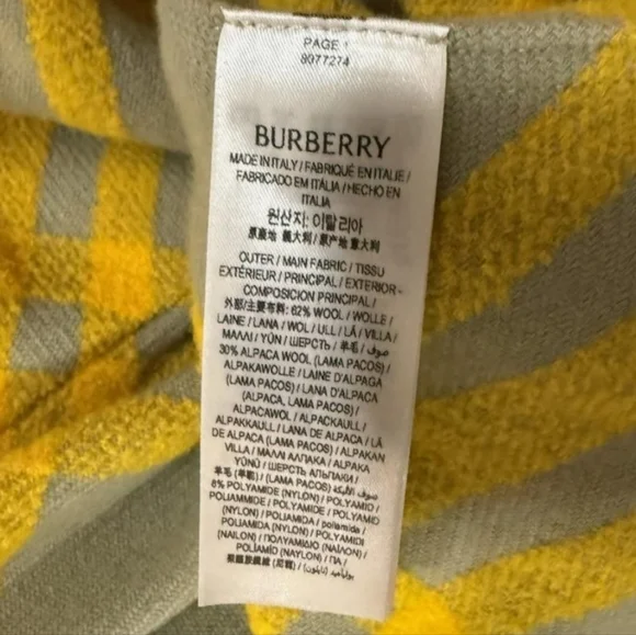 Burberry Check Plaid Pattern Wool Blend Jacket, Size 8 - Picture 16 of 16